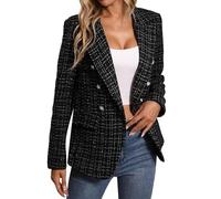 aaSccex Veste Sassyclassy pour femme - Cardigan - Manteaux d'extérieur - Doublure en peluche - Veste mi-saison - Cardigans occidentaux - Tenue d'affaires élégante, Noir , M