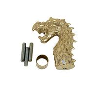 aasiya nautical Canne de Marche Victorienne en Bois avec poignée Dragon en Aluminium Finition argentée