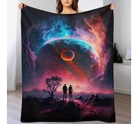 AASWDDS Amour Cosmique Couverture Confortable, Chaude, Douce, Confortable, Facile d'entretien, Lavable en Machine, pour Lit Ou Canapé 100×130cm