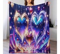 AASWDDS Amour Couverture Confortable, Chaude, Douce, Confortable, Facile d'entretien, Lavable en Machine, pour Lit Ou Canapé 130×180cm