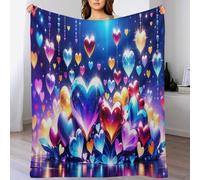 AASWDDS Amour Couverture Flannel Douce Et Chaude, Entretien Facile À La Machine, pour Voyager, Lit Ou Canapé 180×200cm