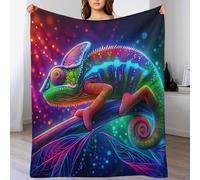 AASWDDS Animal Caméléon Douce Couverture Flannel Polaire Également Parfaite comme Couvertures De Séjour, De Canapé 150×200cm