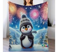 AASWDDS Animal Pingouin Impression 3D Couverture Légère en Polaire De Flannel Linge De Lit Couvre-lit Couvertures De Canapé 130×150cm