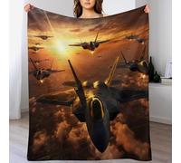 AASWDDS Avion Fighter Plaid Couverture Polaire, Couvertures Polair Flanneladaptée Aux Canapés Et Aux Lits - Chaud, Facile À Entretenir 130×150cm