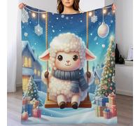 AASWDDS Couverture Mouton Mignon, Impression Numérique, Couvertures en Flannel De Canapé pour Enfants, Garçons Et Adultes 130×180cm