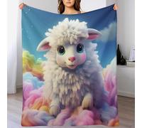 AASWDDS Couverture Mouton Mignon, Impression Numérique, Couvertures en Flannel De Canapé pour Enfants, Garçons Et Adultes 140×180cm