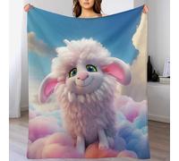 AASWDDS Couverture Mouton Mignon, Impression Numérique, Couvertures en Flannel De Canapé pour Enfants, Garçons Et Adultes 140×180cm
