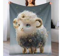 AASWDDS Couverture Mouton Mignon pour Enfants Adulte Couvertures Flannel Douce Et Chaude pour Lit Canapé Et Travel, Lavable en Machine 100×130cm
