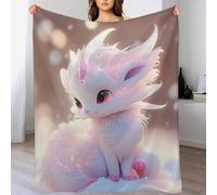 AASWDDS Couverture Polaire en Flannel Douce Dragon Mignon, Couvertures Chaude Et Confortable pour Canapé Ou Lit Facile À Manipuler 180×200cm