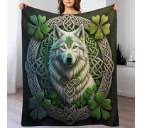 AASWDDS Couverture Polaire Flannel Loup Doux Thermique pour Lit Et Canapé pour Améliorer Le Sommeil 100×130cm