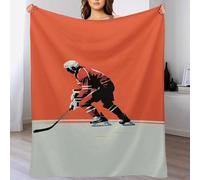 AASWDDS Couverture Polaires en Bateau à Glace Hockey, Couvertures Moelleuses, Flannel Légère Super Douce avec Imprimé pour Canapé, 150×200cm