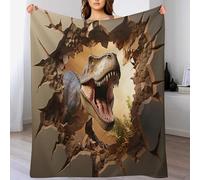 AASWDDS Couverture Polaires en Tyrannosaure Rex, Couvertures Moelleuses, Flannel Légère Super Douce avec Imprimé pour Canapé, 130×150cm