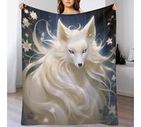 AASWDDS Couvertures en Animal Renard Flannel, Couvertures Douce Plaid Douillet pour Le Lit, Le Canapé, Le Voyage Et L'extérieur, 100×130cm