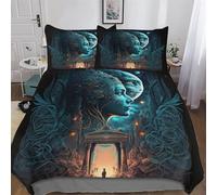 AASWDDS Dieu de la Sagesse Parure De Lit 3 Pièces Housse De Couette en Microfibre Hypoallergique pour Enfants Et Adolescents Double (200x200cm)