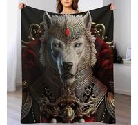 AASWDDS Loup Couverture Chaude Et Confortable Douce, Couvertures Flannel, Lavable À La Machine Facile À Manipuler, 100×130cm