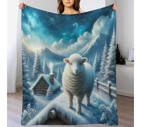 AASWDDS Mouton Mignon Couverture pour Enfants Adultes - Flannel, Couvertures Douce - Respirante, Hypoallergénique, pour Lit Ou Canapé 130×180cm