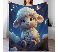 AASWDDS Mouton Mignon Couverture pour Enfants Adultes - Flannel, Couvertures Douce - Respirante, Hypoallergénique, pour Lit Ou Canapé 100×130cm