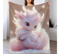 AASWDDS Polaire Dragon Mignon Couverture en Flannel Couche Douce Et Confortable - Couvertures Lit, Plaid Canape Chaud 140×180cm