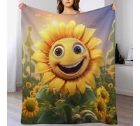 AASWDDS SunFleur Couverture Flannel Douce Et Chaude, Entretien Facile À La Machine, pour Voyager, Lit Ou Canapé 150×200cm