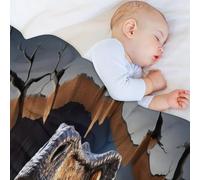 AASWDDS Tyrannosaure Rex Impression 3D Couvertures Légère en Polaire De Flannel Linge De Lit Couvre-lit Couverture De Canapé 130×180cm