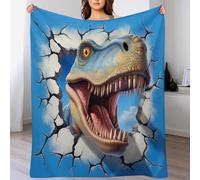 AASWDDS Tyrannosaure Rex Plaid Polaire Canape Couverture - Jete De Canapé en Flannel, Doux Chaude, pour Le Voyage Lit, Fit All-Season 130×150cm