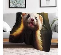 AASWDDS Vison Couverture Flannel Douce Et Chaude, Entretien Facile À La Machine, pour Voyager, Lit Ou Canapé 130×150cm