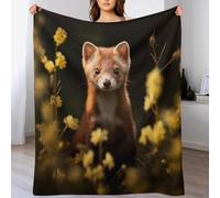 AASWDDS Vison Couverture Flannel Douce Et Chaude, Entretien Facile À La Machine, pour Voyager, Lit Ou Canapé 130×180cm