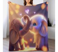 AASWDFR Éléphant Impression 3D Couverture Légère en Polaire De Flannel Linge De Lit Couvre-lit Couvertures De Canapé 130×150cm