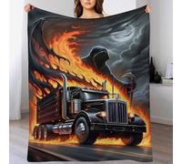 AASWSWW Camion Impression 3D Couvertures Légère en Polaire De Flannel Linge De Lit Couvre-lit Couverture De Canapé (130×180cm)