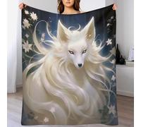 AASWSWW Couverture Animal Renard, Couvertures en Flannel Douce Chaude Et Confortable, pour Canapé Ou Lit. Linge De Lit Couvre-lit （180×200cm）