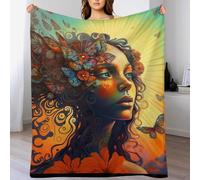 AASWSWW Couverture Canapé Rose Beautiful Girl, Flannel Couvertures Douce Moelleuse, Chaude De Décoratifs pour Home Office Voyage （180×200cm）