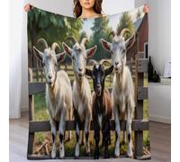 AASWSWW Couverture Polaires en Chèvre, Couvertures Moelleuses, Flannel Légère Super Douce avec Imprimé pour Canapé, （130×150cm）