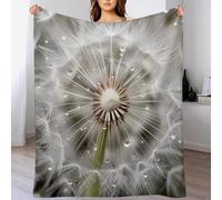 AASWSWW Couverture Polaires en Dandelion, Couvertures Moelleuses, Flannel Légère Super Douce avec Imprimé pour Canapé, （150×200cm）