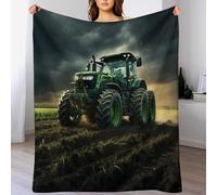 AASWSWW Couverture Polaires en Tracteur, Couvertures Moelleuses, Flannel Légère Super Douce avec Imprimé pour Canapé, （130×150cm）