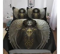 AASWSWW Dieu des ténèbres Housse De Couette avec Taie d'oreiller Parure De Lit pour Toutes Les Saisons Microfibre Ensemble Housse Couette Double (200x200cm)