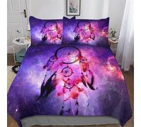 AASWSWW DreamChatcher 3 Pièces Housse De Couette Doux Microfibre Parure De Lit Enfants Adulte avec Taie d'oreiller Ensembles Housse Couette Double (200x200cm)