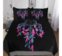 AASWSWW DreamChatcher Parure De Lit Housse De Couette avec Taie d'oreiller 3 Pièces Microfibre pour Enfants Adultes Housse Couette King(220x240cm)