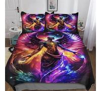 AASWSWW God of Phénix Parure De Lit Housse De Couette Et Taies d'oreiller, 3 Pièces Ensemble Doux Microfibre pour Enfants Et Adolescents Double (200x200cm)