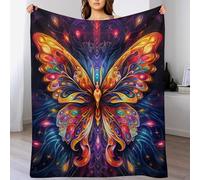 AASWSWW Papillon Couverture De Salon en Flannel Jeté De Lit comme Couvertures De Canapé De Lit （130×180cm）