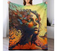 AASWSWW Rose Beautiful Girl Couverture Polaire,Plaid Couvertures en Flannel en Lit Douce Et Confortable,Jeté De Canapé Résistantes （100×130cm）