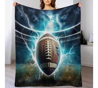 AASWSWW Rugby Impression 3D Couverture Légère en Polaire De Flannel Linge De Lit Couvre-lit Couvertures De Canapé （100×130cm）