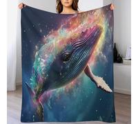 AASWSWW The Baleine Plaid Polaire Canape Couverture - Jete De Canapé en Flannel, Doux Chaude, pour Le Voyage Lit, Fit All-Season （130×150cm）