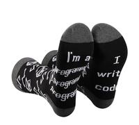 AATOP 1 paire de chaussettes programmeurs amusantes pour programmeur, cadeaux de programmation Java, cadeaux de programmation « I Write Code », J'écris le code 2uk, Taille unique