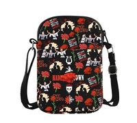 AATOP Hadeestown Sac à bandoulière avec inscription musicale pour fans de théâtre musical Motif fleurs rouges, Way Down 1cb, large
