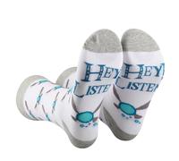 AATOP Lot de 2 paires de chaussettes Hey Listen Fairy pour fans de jeux vidéo inspirées de LOZ Zelda, Hé ! S 2UK, Taille unique