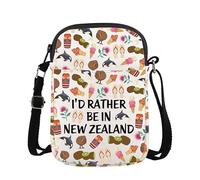AATOP Sac à bandoulière Nouvelle-Zélande Souvenirs de Nouvelle-Zélande Voyage Voyage Vacances Cadeau I'd Rather Be In New Zealand Sac à main Sling Sac de voyage, Nouvelle-Zélande 1cb1, large