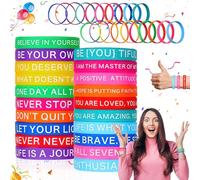 Aatpuss 20 Pièces Bracelet en Silicone Coloré, Bracelet en Silicone Pour Enfants, Bracelt Silcone Personnalisable, Bracelt en Caoutchouc Multicolores Pour Les Jeunes Enfants et Les Étudiants