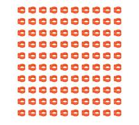 Aatraay 100 Anneaux de Pattes de de 8 Mm, Bandes D'identification en Plastique pour Pigeons, avec une Conception Facile à Installer, Adaptés au Marquage et à L'identification des (Orange)