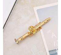 Aatraay Broche en plaqué or pour clarinette en plaqué or 20,3 x 10,2 x 7,6 cm, instrument de musique avec coffret cadeau