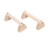 Aatraay Lot de 2 Barres de Pompes en Bois de Hêtre, équipement D'exercice Polyvalent pour Pompes, Support de Barre Parallèle et Entraînement avec Poutre D'équilibre, avec Caoutcho (25 cm)
